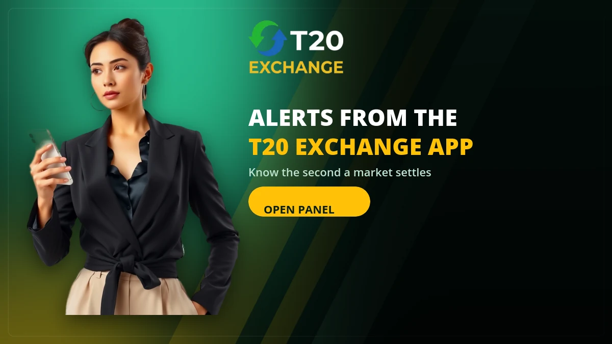 T20 Exchange app notifications and permission settings on an Android phone