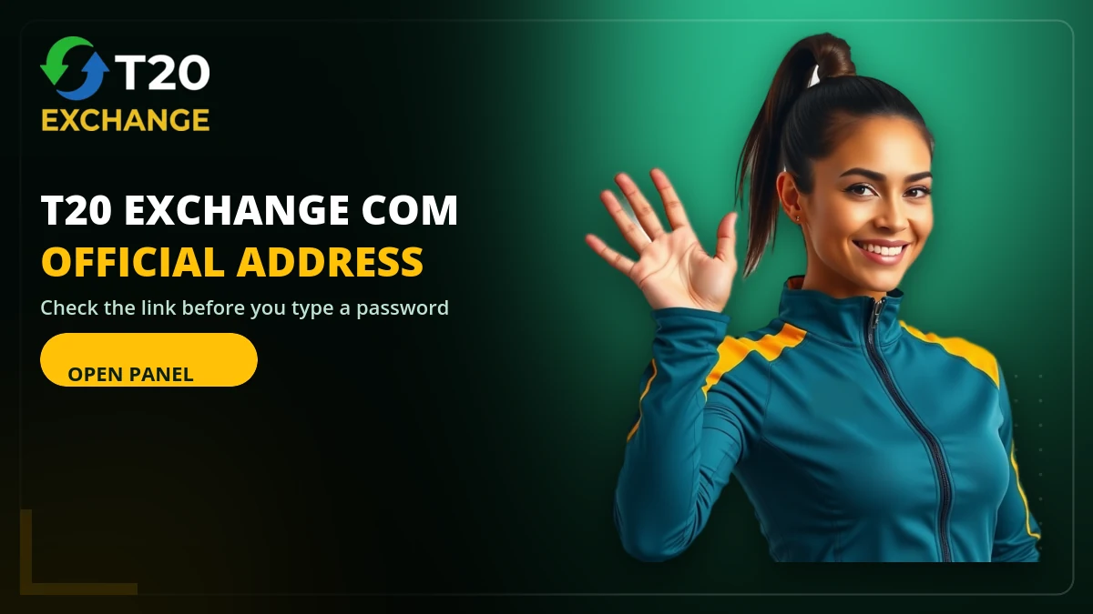 Checking an official T20 Exchange com address before entering login details